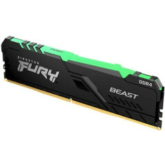 Оперативная память 16Gb DDR4 3200MHz Kingston Fury Beast Black RGB (KF432C16BBA/16-SP) OEM