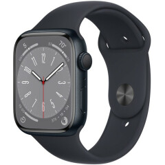 Умные часы Apple Watch Series 8 45mm Midnight Aluminum Case with Midnight Sport Band M/L (MNUL3LL/A)