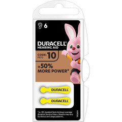 Батарейка Duracell (ZA10, 6 шт)