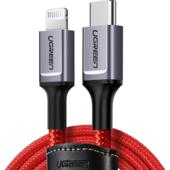 Кабель USB - Lightning, 1м, UGREEN US298 Red