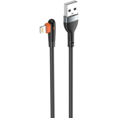 Кабель USB - Lightning, 1м, LDNIO LS561 Black/Orange