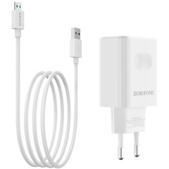 Сетевое зарядное устройство Borofone BA32A Bright Power White + MicroUSB Cable