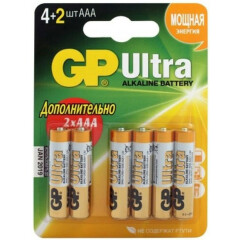 Батарейка GP 24AU Ultra Alkaline (AAA, 6 шт)