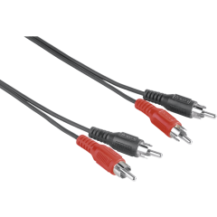 Кабель 2xRCA (M) - 2xRCA (M), 2.5м, HAMA H-205086