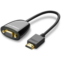 Переходник HDMI (M) - VGA (F), 0.25м, UGREEN MM105