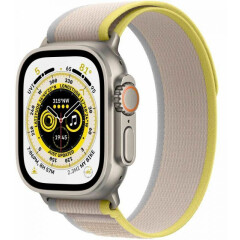 Умные часы Apple Watch Ultra 49mm Titanium Case with Yellow/Beige Trail Loop M/L (MQF23LL/A)