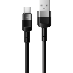 Кабель USB - USB Type-C, 1м, Accesstyle AC30-T100 Black