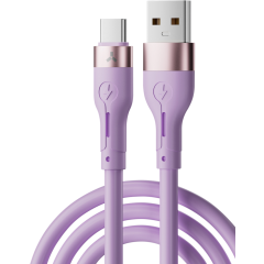 Кабель USB - USB Type-C, 1м, Accesstyle AC30-S100 Violet