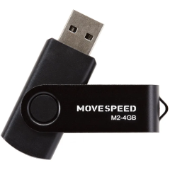 USB Flash накопитель 4Gb Move Speed M2 Black