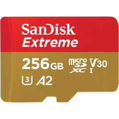 Карта памяти 256Gb MicroSD SanDisk Extreme (SDSQXAV-256G-GN6GN)