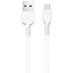 Кабель USB - microUSB, 2м, HOCO X20 White (HC-68891)