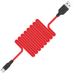 Кабель USB - USB Type-C, 1м, HOCO X21 Black/Red (HC-71419)