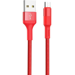 Кабель USB - microUSB, 1м, HOCO X26 Red (HC-80237)