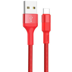 Кабель USB - USB Type-C, 1м, HOCO X26 Red (HC-80268)