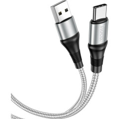 Кабель USB - USB Type-C, 1м, HOCO X50 Gray (HC-34242)