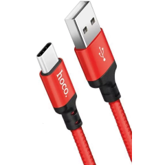 Кабель USB - USB Type-C, 2м, HOCO X14 Red/Black (HC-62936)