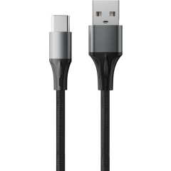 Кабель USB - USB Type-C, 2м, Accesstyle AC30-F200M Black