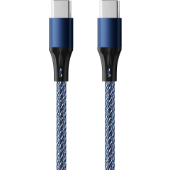 Кабель USB Type-C - USB Type-C, 1м, Accesstyle CC30-F100M Black/Blue