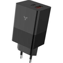 Сетевое зарядное устройство Accesstyle Crocus GaN 65WCA Black