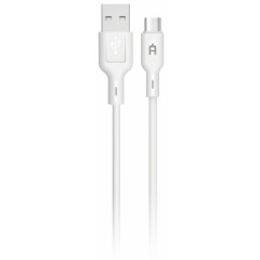 Кабель USB - microUSB, 1м, AlterAcs S01-AM White