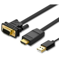 Кабель HDMI (M) - VGA (M), 1.5м, UGREEN MM101