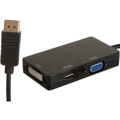 Переходник DisplayPort (M) - HDMI/VGA/DVI (F), ATCOM AT6854