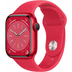 Умные часы Apple Watch Series 8 41mm Red Aluminum Case with Red Sport Band M/L (MNUH3LL/A)