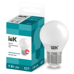 Светодиодная лампочка IEK LLE-G45-9-230-40-E27