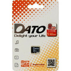 Карта памяти 8Gb MicroSD DATO (DTTF008GUIC10)