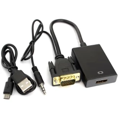 Переходник HDMI (F) - VGA (M) + audio, Cablexpert A-VGA-HDMI-01