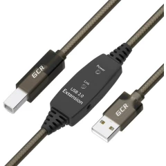 Кабель USB A (M) - USB B (M), 7.5м, Greenconnect GCR-53782