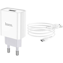 Сетевое зарядное устройство HOCO C81A White (HC-27961)