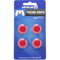 Накладки на джойстики Artplays Thumb Grips Red 4 шт. для PS4