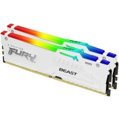 Оперативная память 32Gb DDR5 5600MHz Kingston Fury Beast White RGB (KF556C36BWEAK2-32) (2x16Gb KIT)
