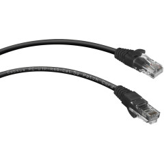 Патч-корд Cabeus PC-UTP-RJ45-Cat.5e-0.5m-BK, 0.5м