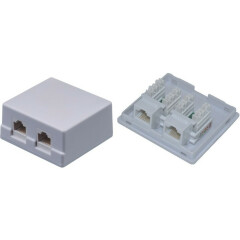 Розетка RJ-45 NEOMAX NM-SMB-KJ45-U5E-2PD-102-WH