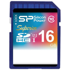 Карта памяти 16Gb SD Silicon Power (SP016GBSDHCU1V10)