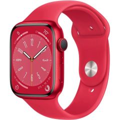 Умные часы Apple Watch Series 8 45mm Red Aluminum Case with Red Sport Band M/L (MNUU3LL/A)