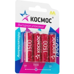 Аккумулятор КОСМОС R6 (AA, 1500 mAh, 4 шт.)