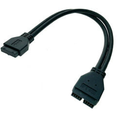 Переходник USB 3.0 (20pin M) - USB 3.0 (20pin F), 0.3м, Espada E20mf30