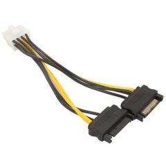 Переходник 2x SATA (M) - PCI-E 6+2pin, PREMIER 6-096-PSU-83