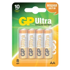 Батарейка GP 15AU Alkaline Ultra (AA, 8 шт)