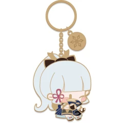 Брелок miHoYo Genshin Impact Chibi Character Metal Keychain Kamisato Ayaka