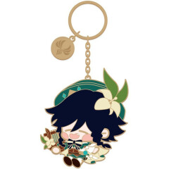 Брелок miHoYo Genshin Impact Chibi Character Metal Keychain Venti