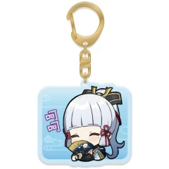 Брелок miHoYo Genshin Impact Chibi Expressions Character Acrylic Keychain Kamisato Ayaka