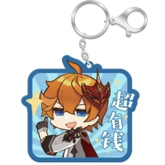 Брелок miHoYo Genshin Impact Chibi Expressions Character Acrylic Keychain Tartaglia