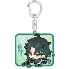 Брелок miHoYo Genshin Impact Chibi Expressions Character Acrylic Keychain Xiao