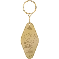 Брелок miHoYo Genshin Impact Go Camping! Series Metallic Keychain Zhongli