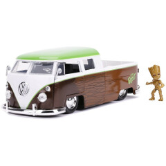 Коллекционная модель с фигуркой Jada Toys Die-Cast Groot & 1963 Volkswagen Bus Pickup