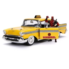 Коллекционная модель с фигуркой Jada Toys Metals Die-Cast Deadpool & 1957 Chevy Bel Air